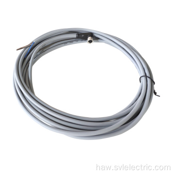 M8 wahine kuʻikahi wahine 3 pin me ka cable